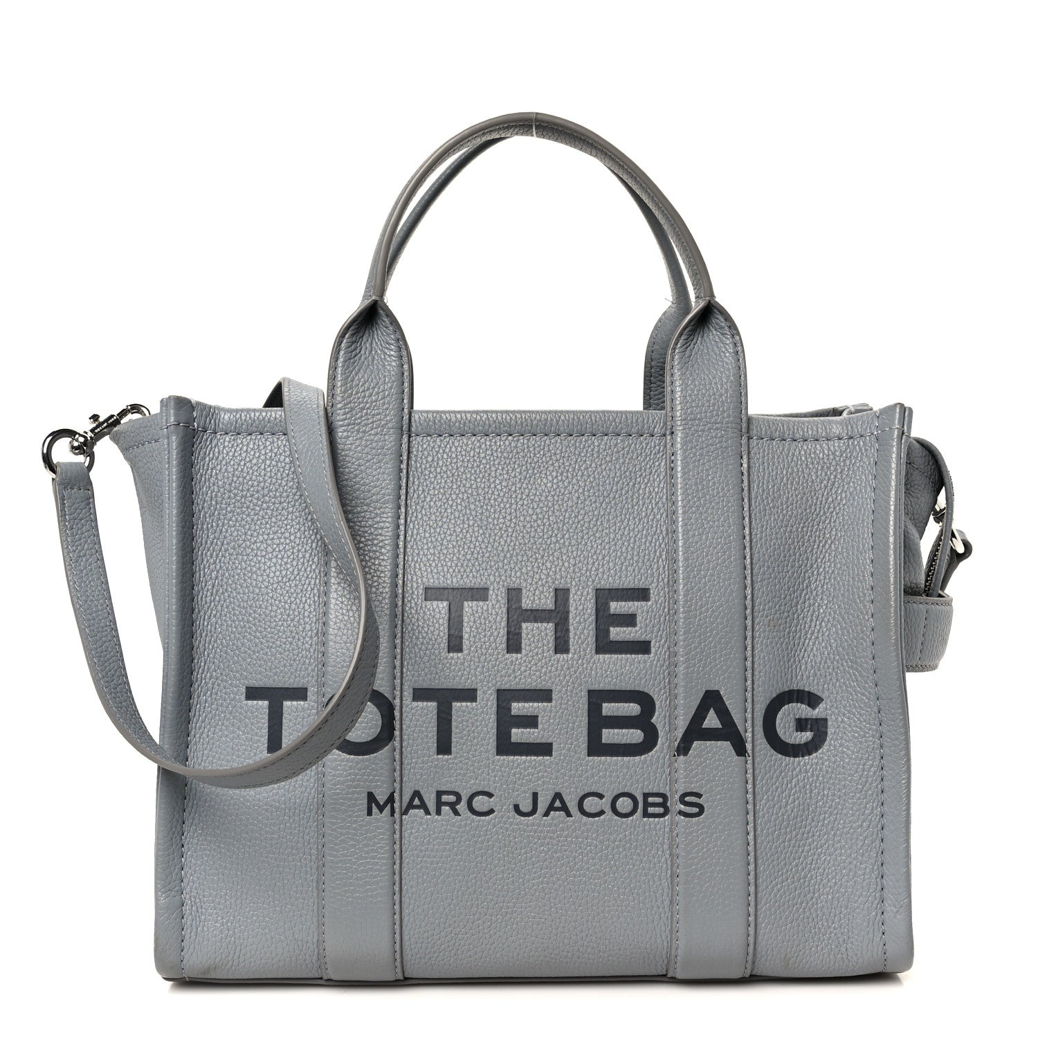 Marc Jacobs Grained Calfskin Medium The Tote Bag Grey 1 of 14