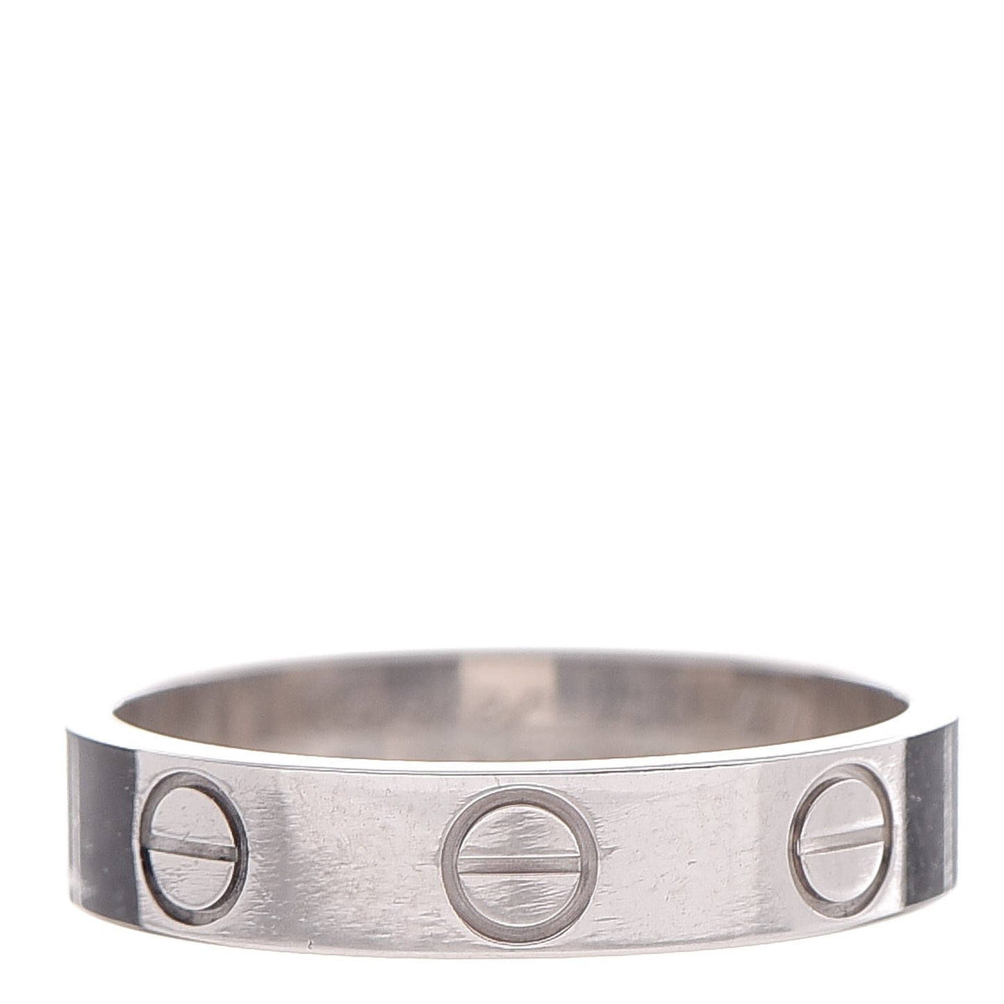 18K White Gold 3.5mm LOVE Wedding Band Ring 47 4
