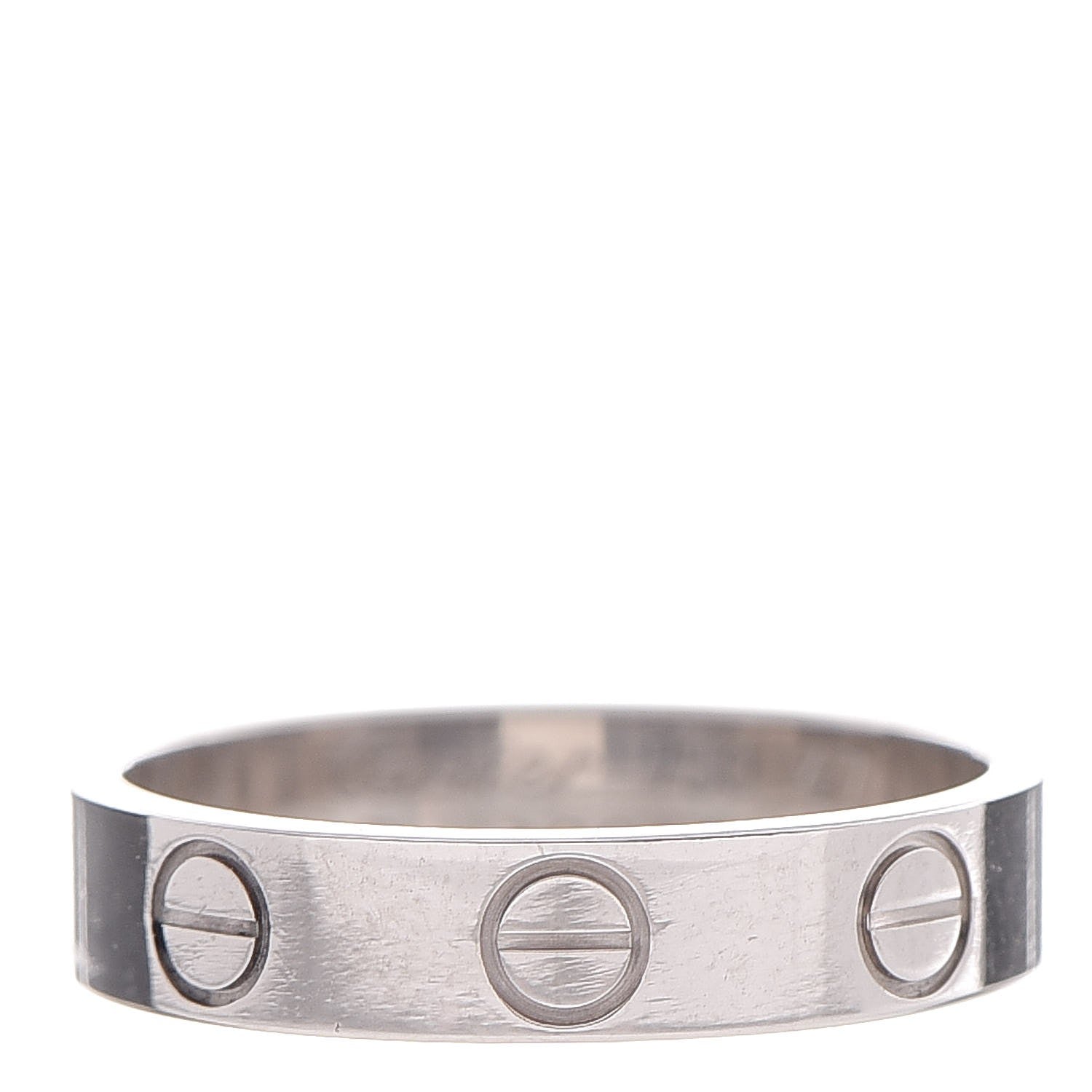 Cartier 18K White Gold 3.5mm LOVE Wedding Band Ring 47 4 1 of 3