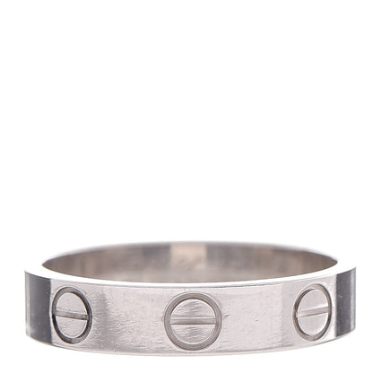 Cartier 18K White Gold 3.5mm LOVE Wedding Band Ring 47 4 1 of 3