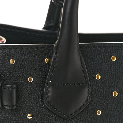 Burberry Grainy Calfskin Studded Medium Banner Tote Black 9 of 9