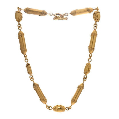 Chanel Metal Chain Necklace Gold 2 of 4
