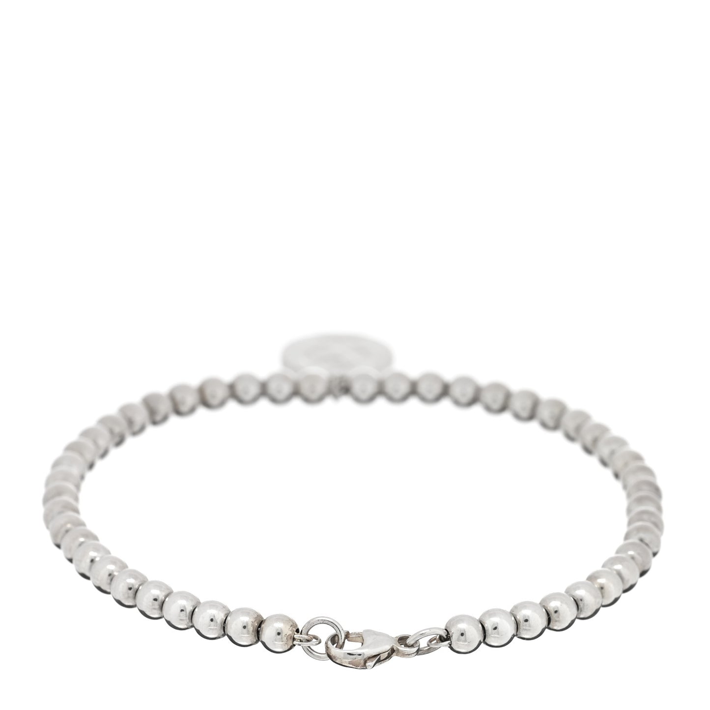 Sterling Silver 4mm Paloma Picasso Bead Loving Heart Tag Bracelet