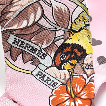 Hermes Silk Jungle Love Love Twilly Rose Pale Etoupe 3 of 4
