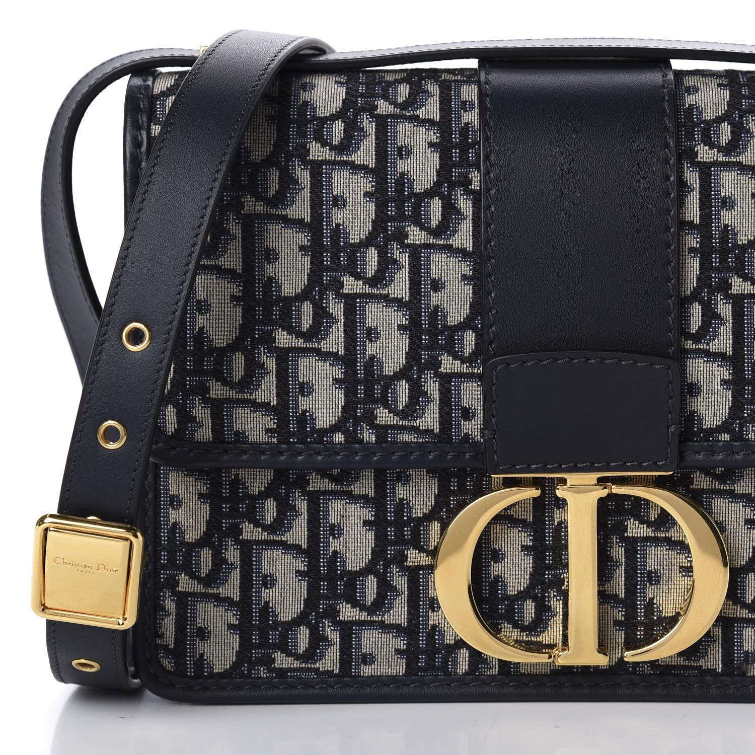 Christian Dior Oblique 30 Montaigne Flap Bag Blue 9 of 9