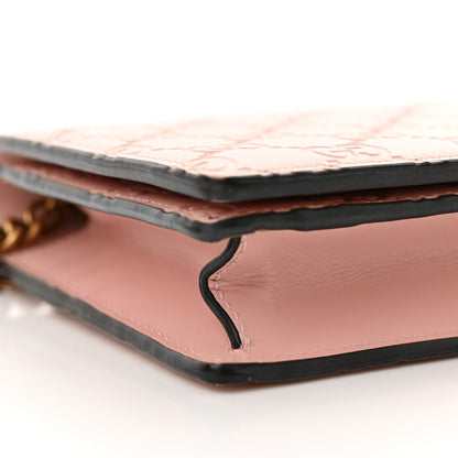 Gucci Guccissima Signature Crystal Cat Chain Wallet Light Candy Pink 9 of 12
