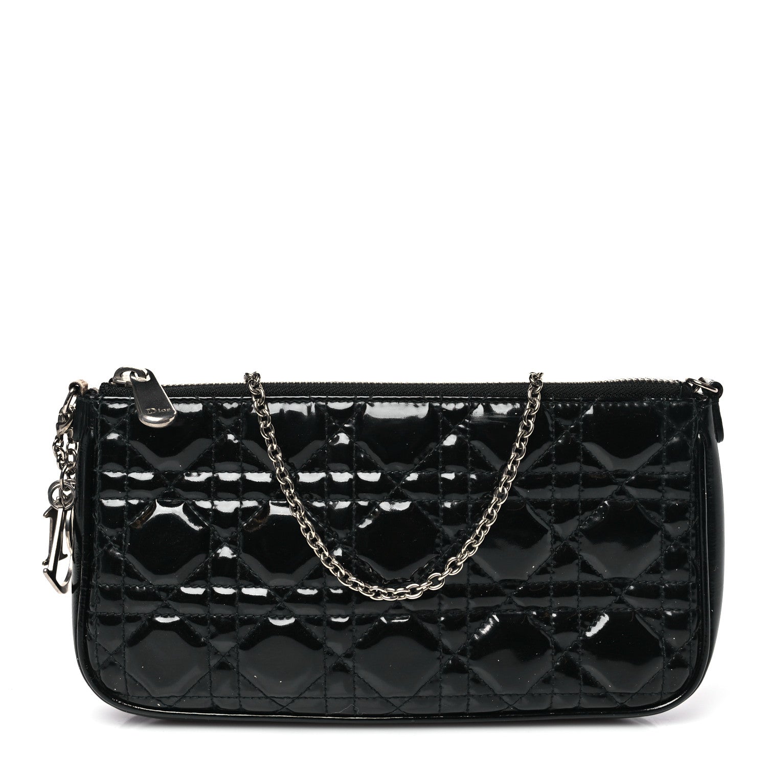 Christian Dior Patent Cannage Lady Dior Pochette Black 1 of 11