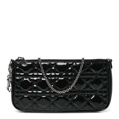 Christian Dior Patent Cannage Lady Dior Pochette Black 1 of 11