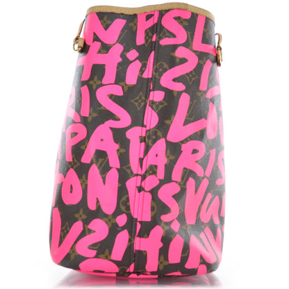 Louis Vuitton Monogram Graffiti Neverfull GM Fuchsia 4 of 9