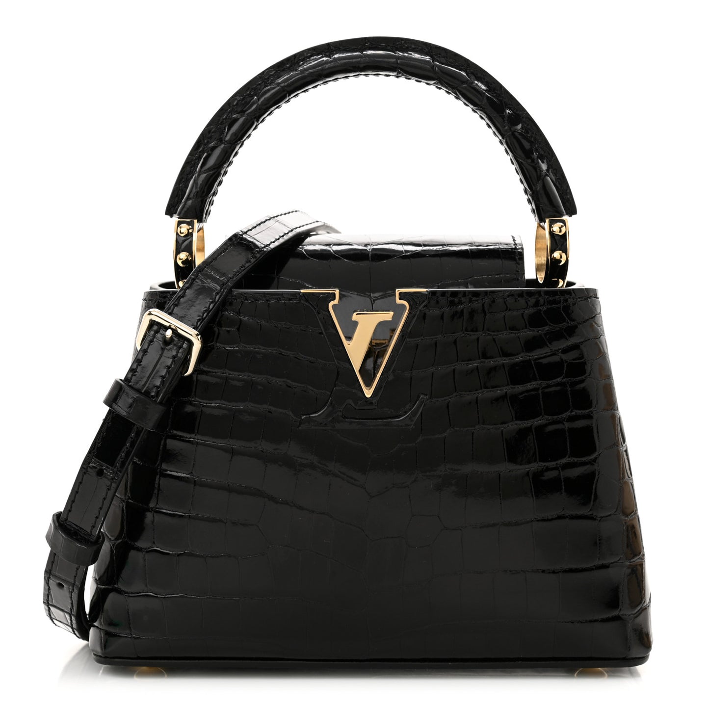 Crocodile Mini Capucines Black