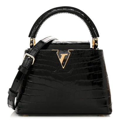 Louis Vuitton Crocodile Mini Capucines Black 1 of 10