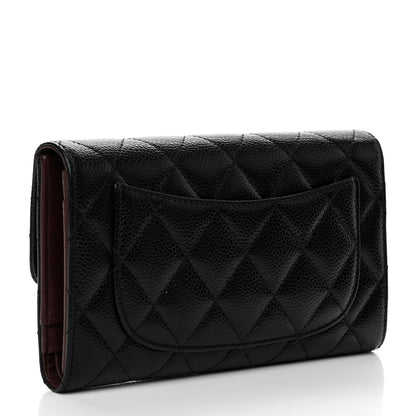 Chanel Caviar Quilted Large Flap Wallet Black 3 of 7