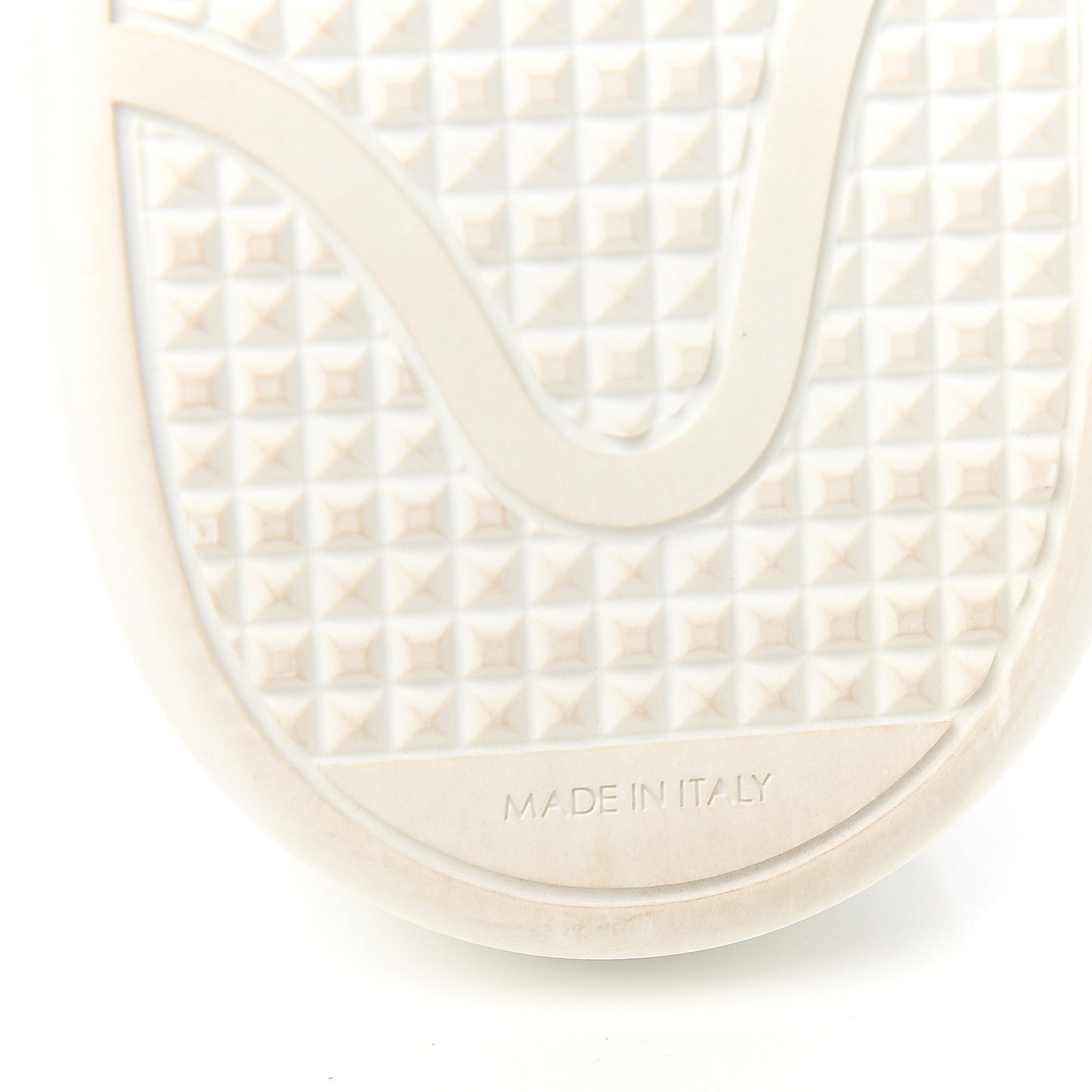 Calfskin Monogram Striped Frontrow Sneakers 39 White