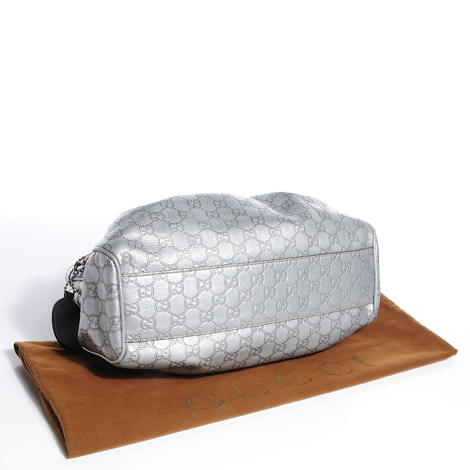 Gucci Guccissima Medium Sukey Tote Silver 4 of 7