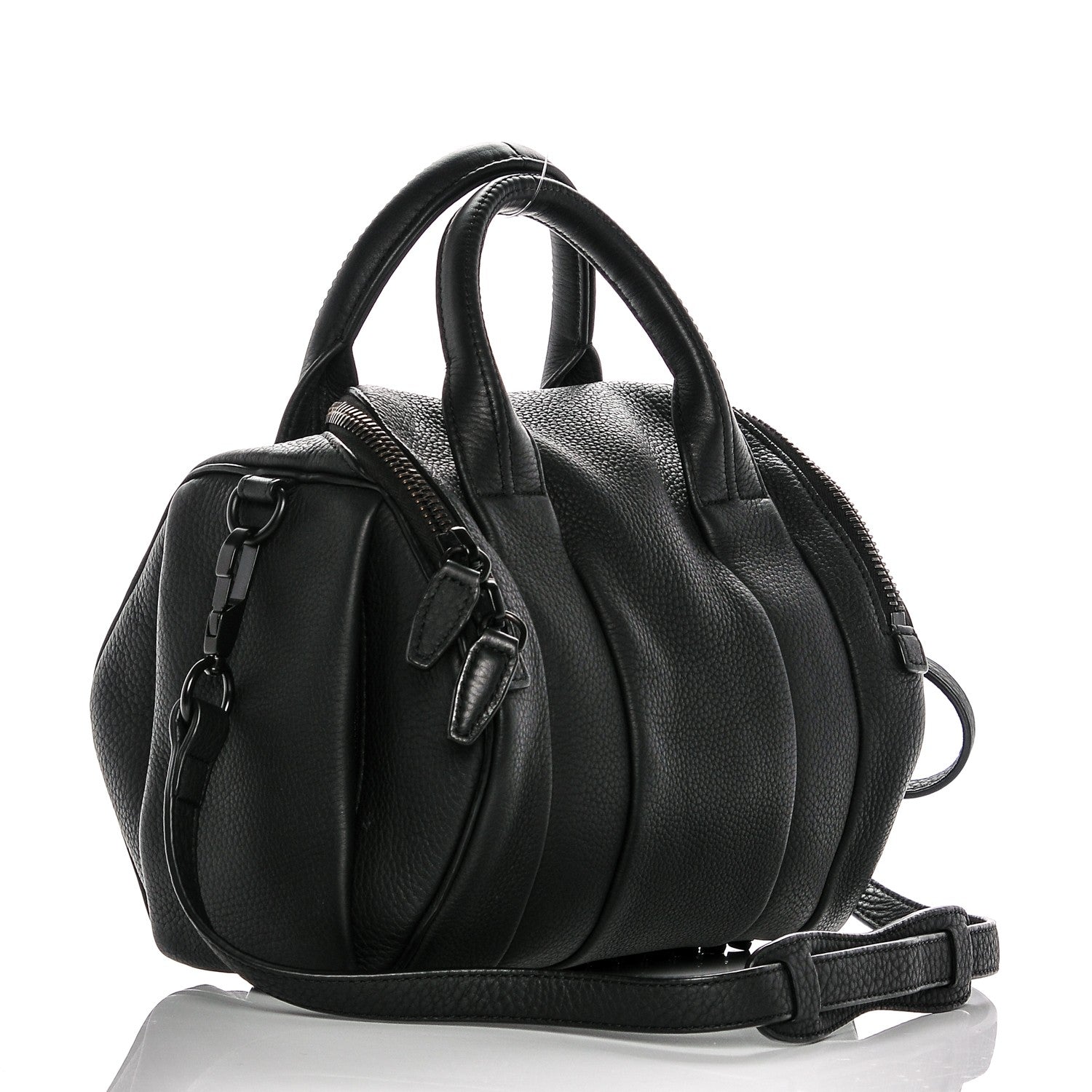 Alexander Wang Pebbled Lambskin Rockie Black Matte Black Hardware 3 of 7