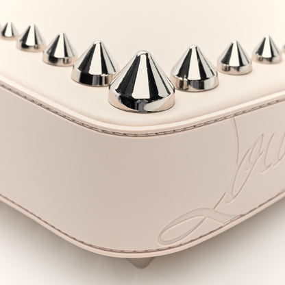 Christian Louboutin Calfskin Paris Spiked Loubila Chain Clutch Leche 9 of 9