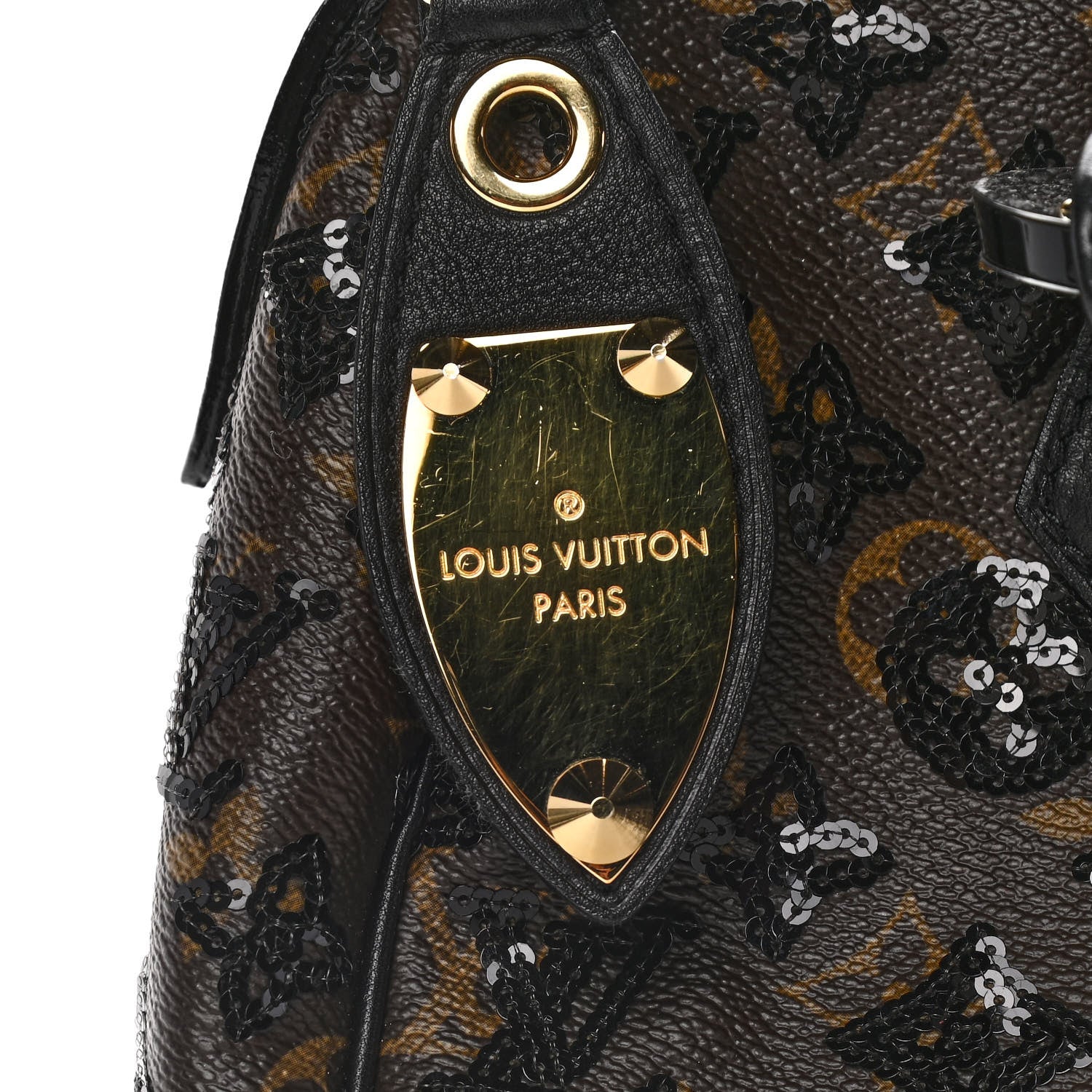 Louis Vuitton Monogram Sequins Eclipse Speedy 28 Black 8 of 11