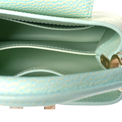 Louis Vuitton Taurillon Summer Stardust Mini Capucines Vert D'eau 5 of 9