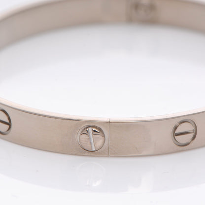 Cartier 18K White Gold LOVE Bracelet 19 6 of 8