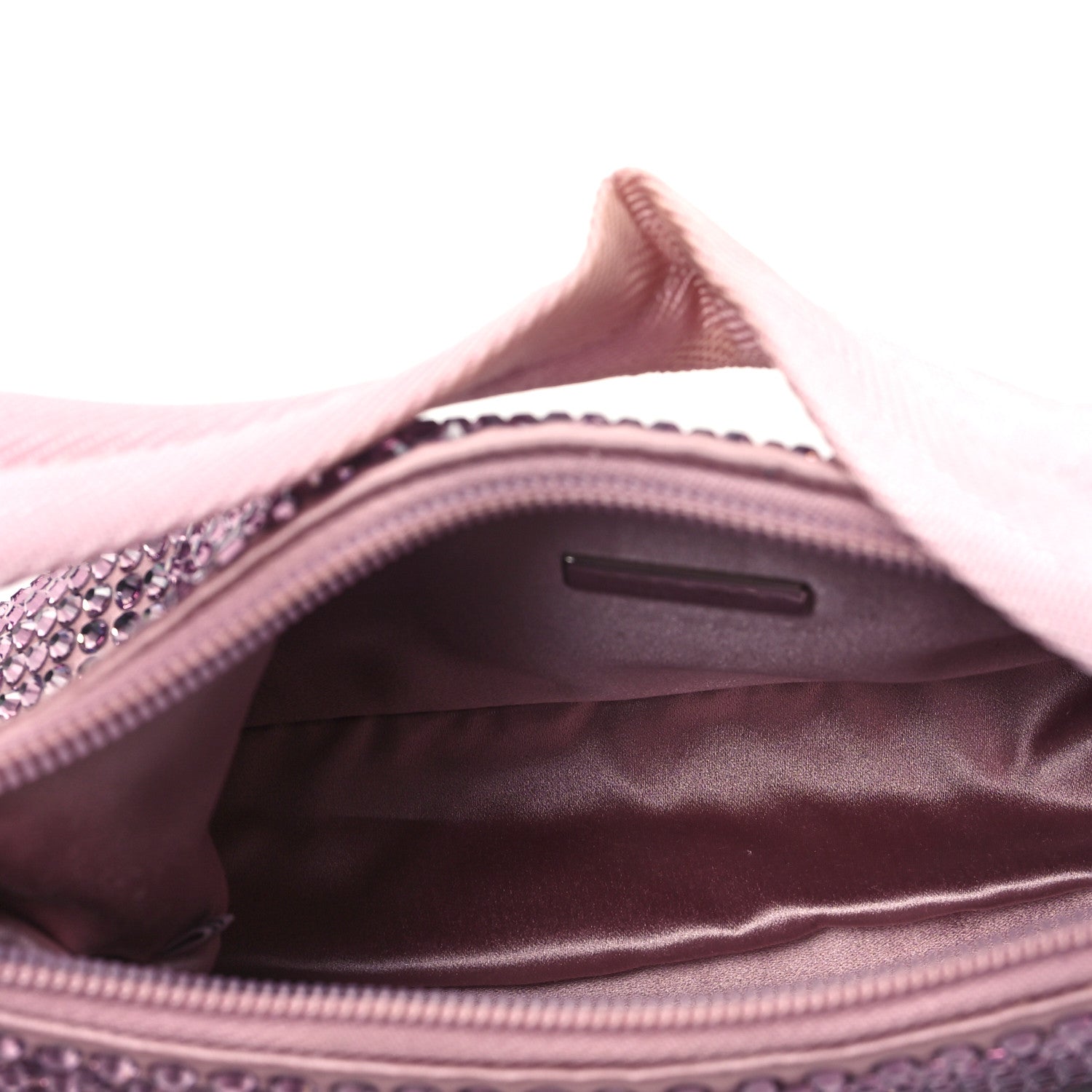 Prada Satin Crystal Mini Re-Edition 2000 Bag Alabastro 5 of 9