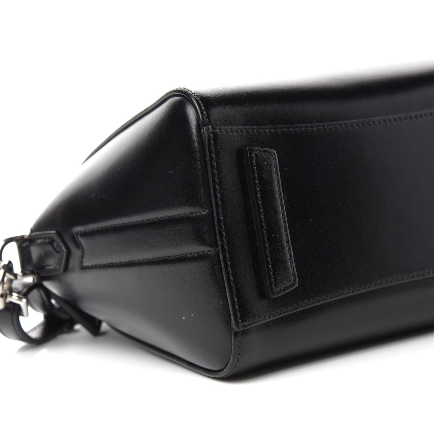 Shiny Lord Calfskin Mini Antigona Black