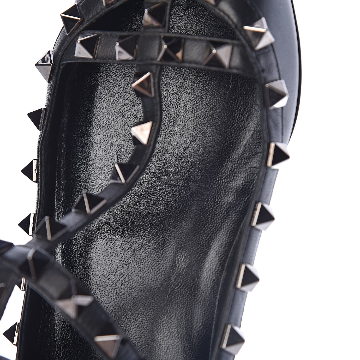 Valentino Garavani Nappa Rockstud Cage Ballerina Flats 38 Black 12 of 12