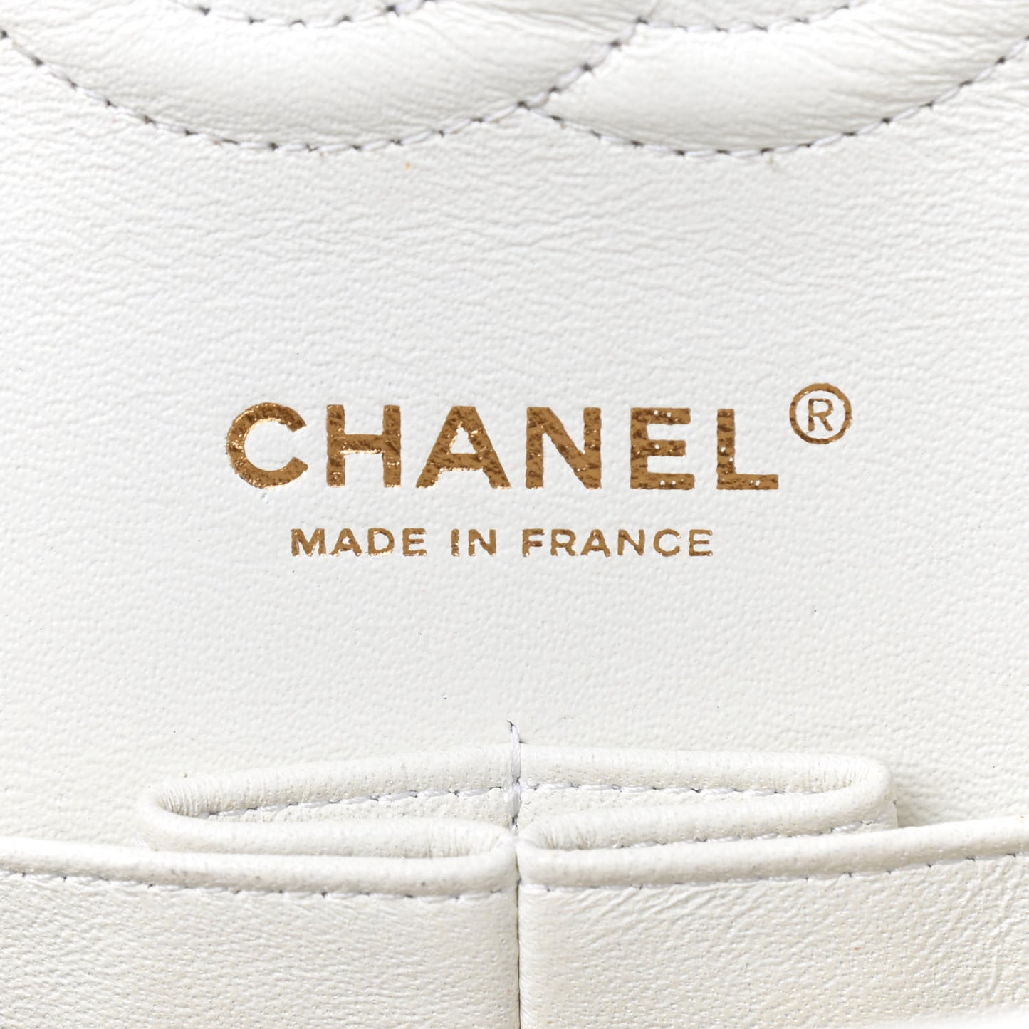 Caviar Quilted Medium Double Flap White
