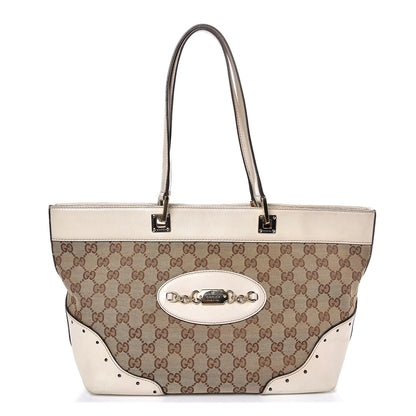 Gucci Monogram Large Punch Tote Off White 1 of 12