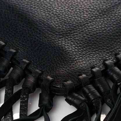 Valentino Garavani Calfskin Rockee Fringe Clutch Black 8 of 13