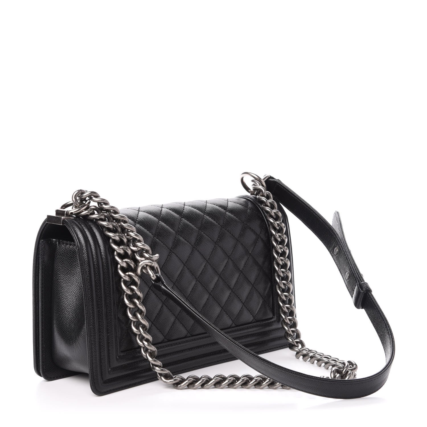 Chanel Caviar Quilted Medium Boy Flap Black 3 of 12