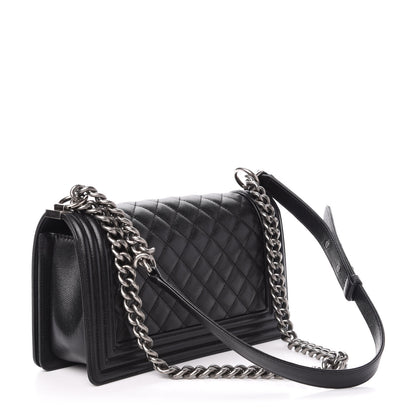 Chanel Caviar Quilted Medium Boy Flap Black 3 of 12