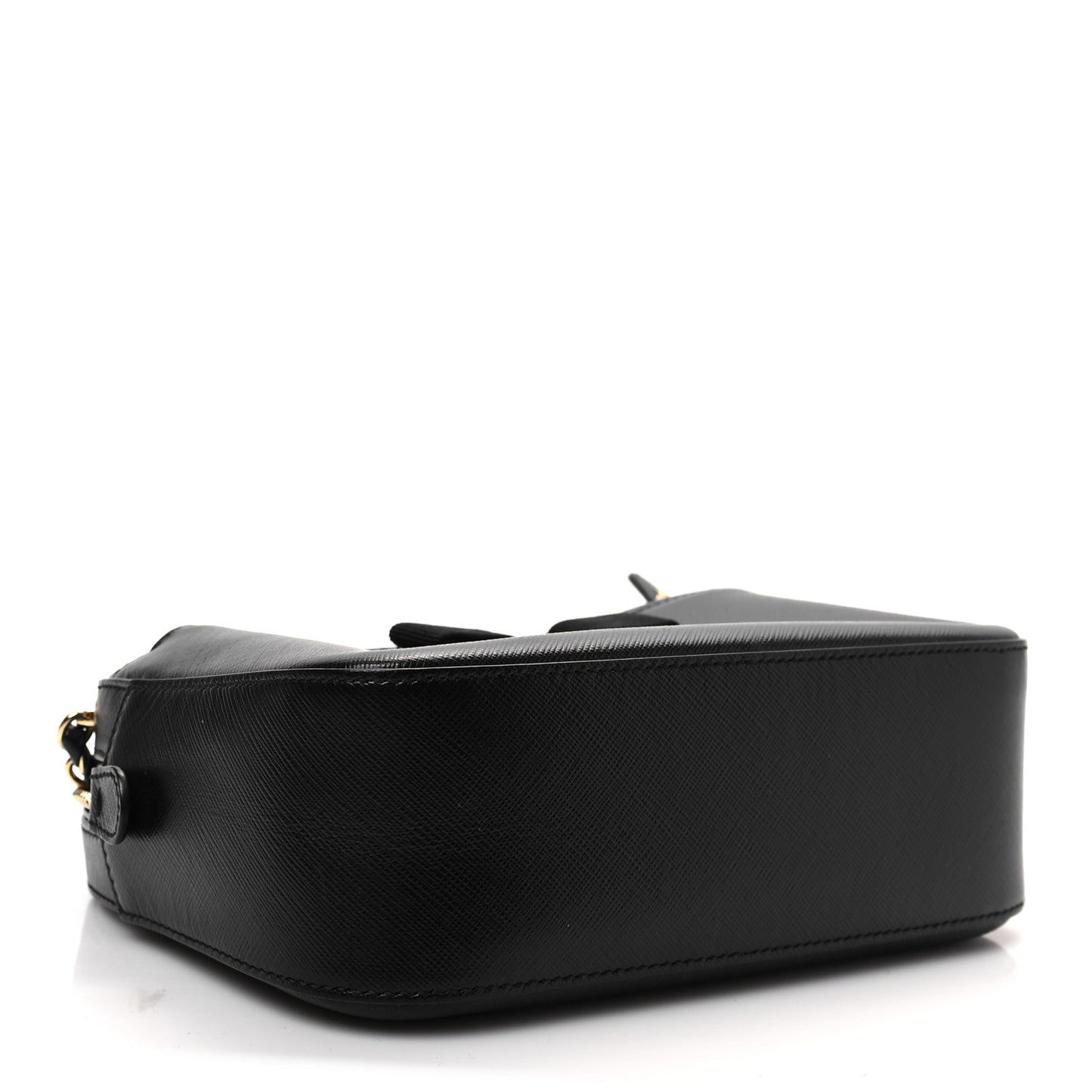 Hammered Calfskin Lydia Bow Camera Bag Black