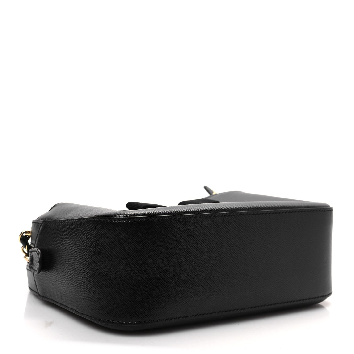 Salvatore Ferragamo Hammered Calfskin Lydia Bow Camera Bag Black 4 of 8