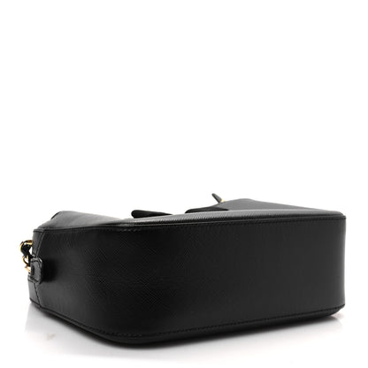 Salvatore Ferragamo Hammered Calfskin Lydia Bow Camera Bag Black 4 of 8