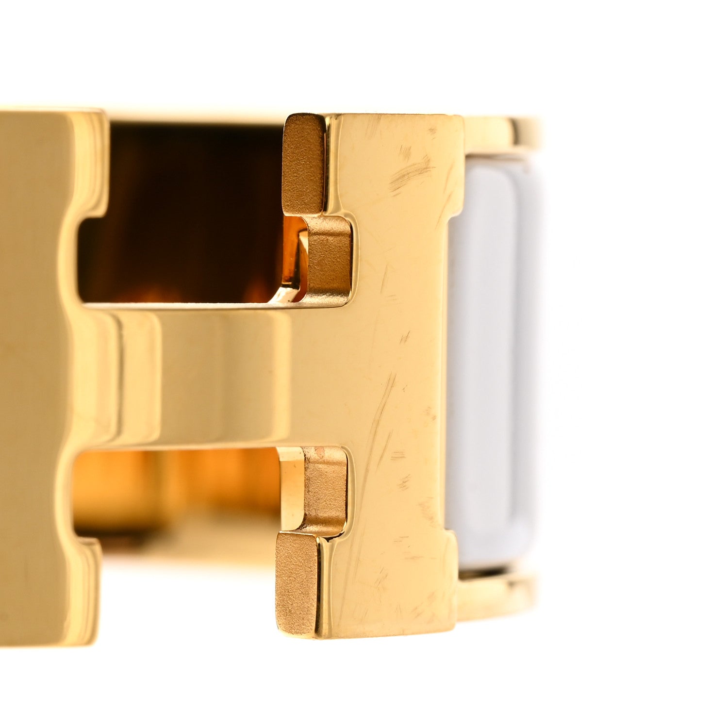 Hermes Enamel Wide Clic Clac H Bracelet PM White 5 of 6
