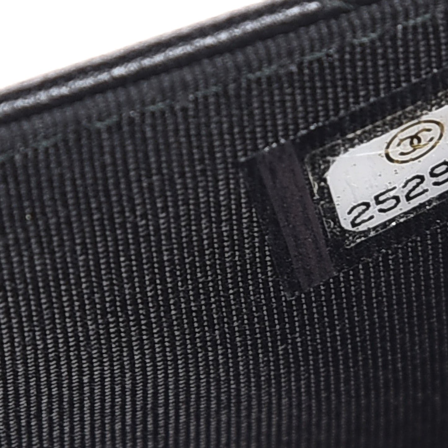 Lambskin Chevron Quilted Trendy CC Wallet On Chain WOC Black