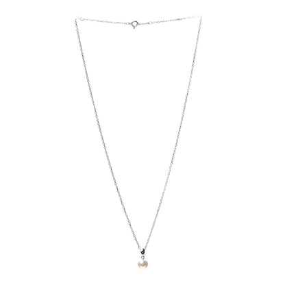 Mikimoto 18K White Gold Akoya Pearl 7mm Drop Pendant Necklace 3 of 5