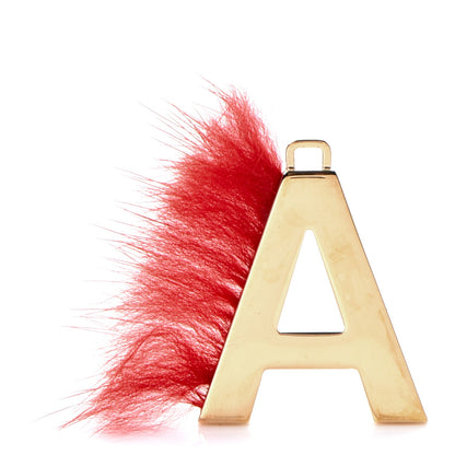 Fendi Mink Fur A ABClick Bag Charm Red 1 of 6