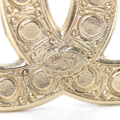 Chanel Pearl Crystal CC Brooch Gold 4 of 4