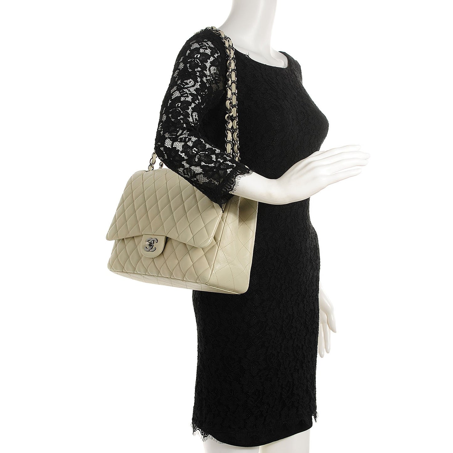 Lambskin Quilted Maxi Single Flap
