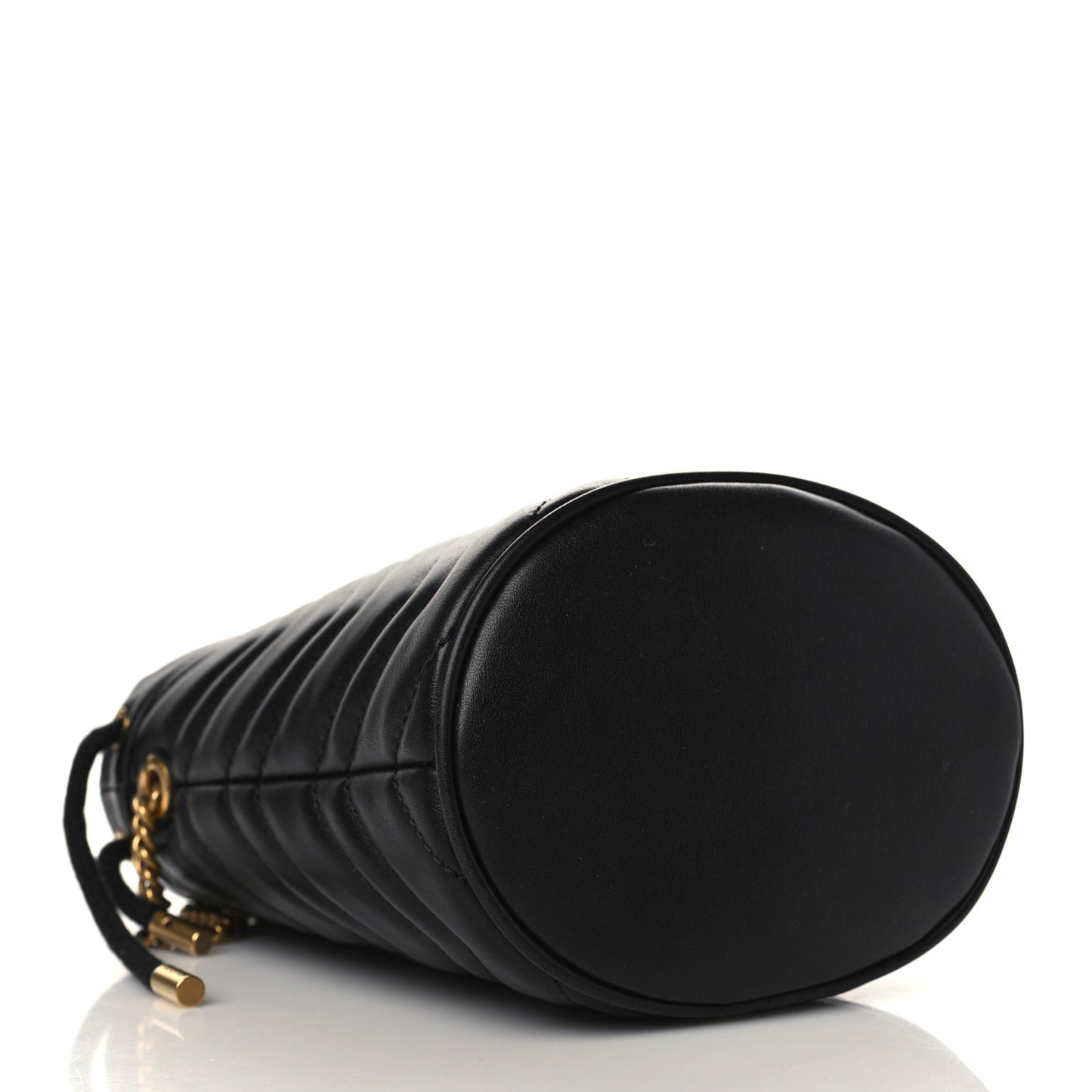 Calfskin Matelasse Mini GG Marmont 2.0 Bucket Bag Black