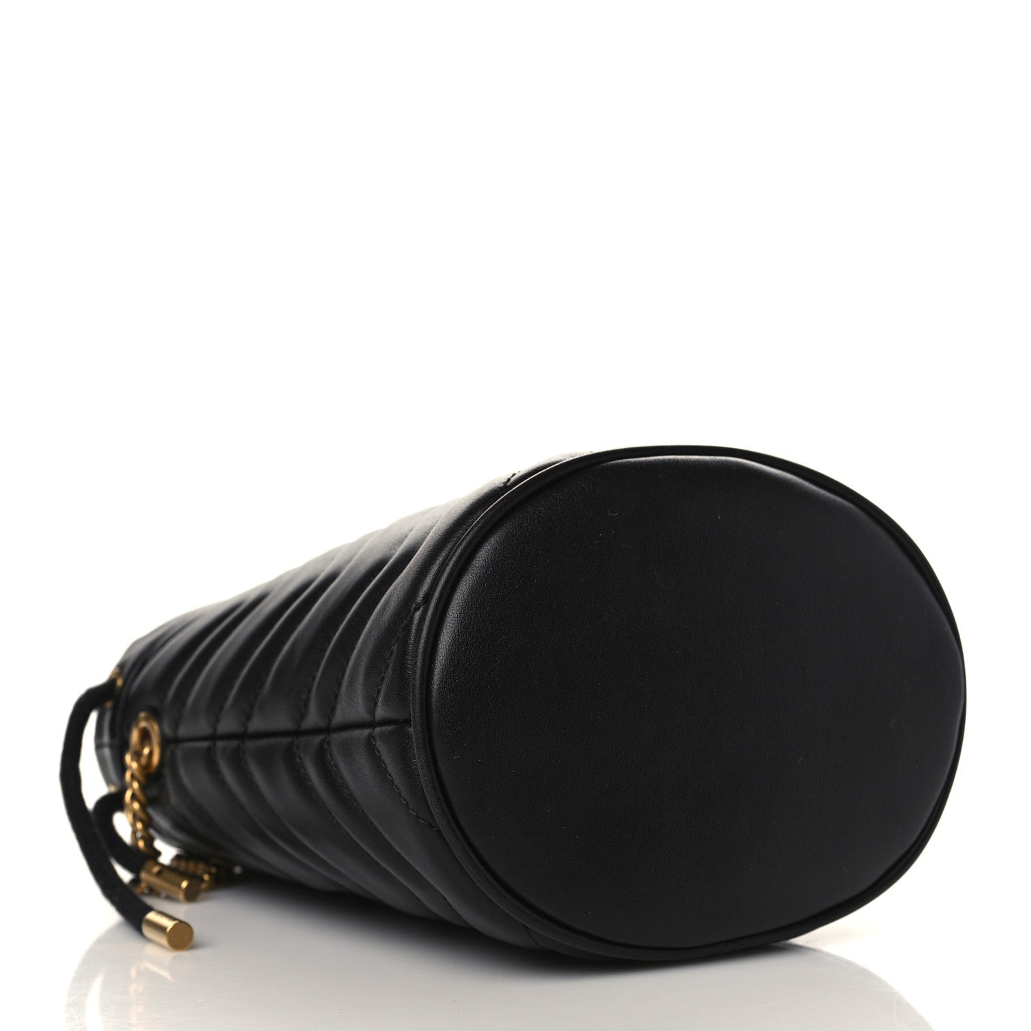 Gucci Calfskin Matelasse Mini GG Marmont 2.0 Bucket Bag Black 4 of 10