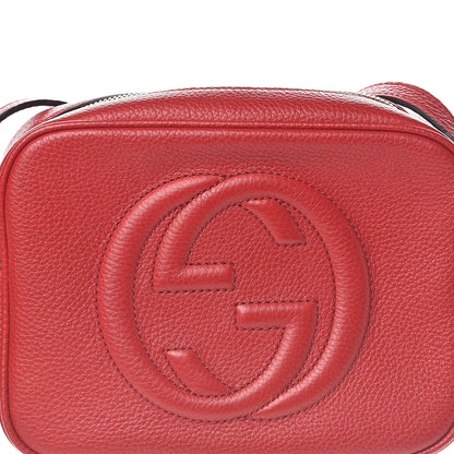 Gucci Pebbled Calfskin Small Soho Disco Bag Tabasco Red 7 of 9