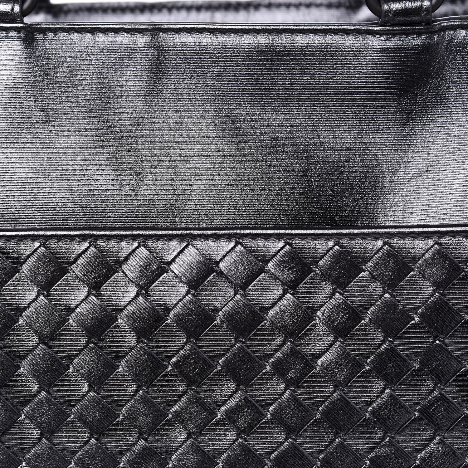 Bottega Veneta Metallic Grosgrain Intrecciato Tote Argento Ossidato 10 of 10