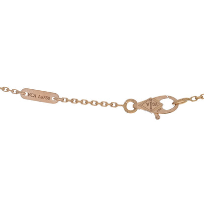 Van Cleef & Arpels 18K Rose Gold Carnelian Sweet Alhambra Pendant Necklace 4 of 4