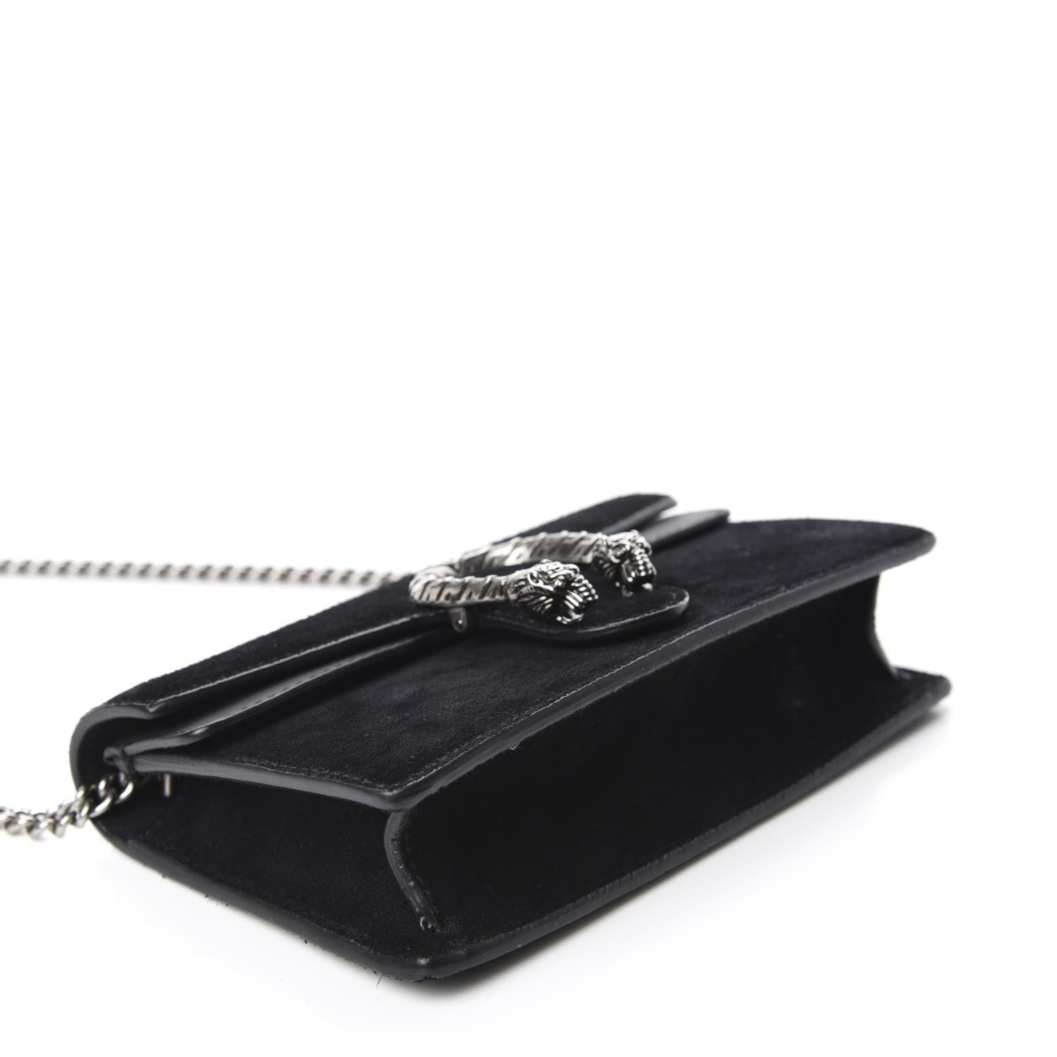 Gucci Suede Super Mini Dionysus Shoulder Bag Black 4 of 9