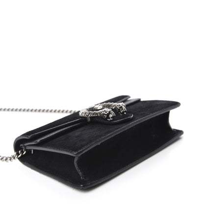 Gucci Suede Super Mini Dionysus Shoulder Bag Black 4 of 9