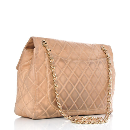 Chanel Lambskin Quilted Maxi Single Flap Beige 3 of 16