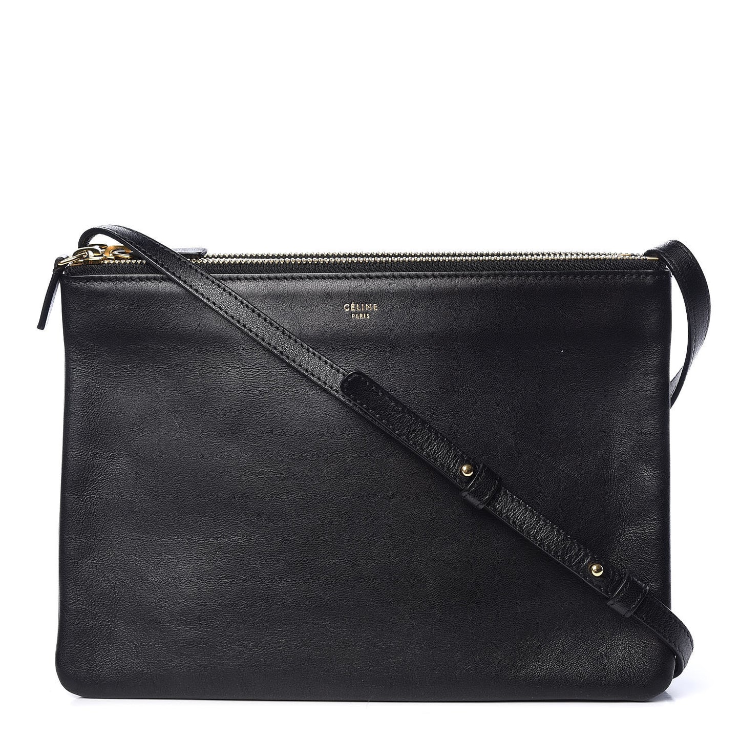 Lambskin Large Trio Crossbody Bag Black