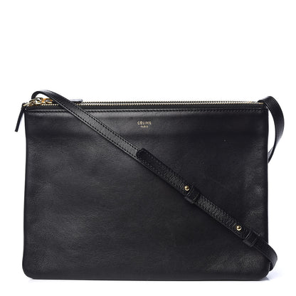 Celine Lambskin Large Trio Crossbody Bag Black 1 of 16